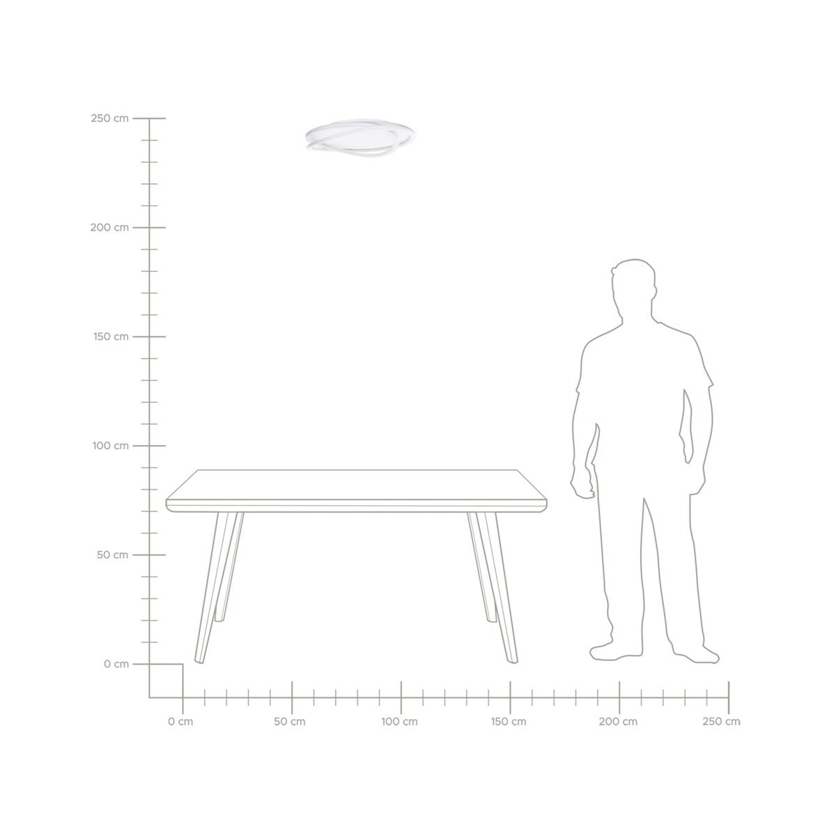 Lampa sufitowa LED biała LEYLAN