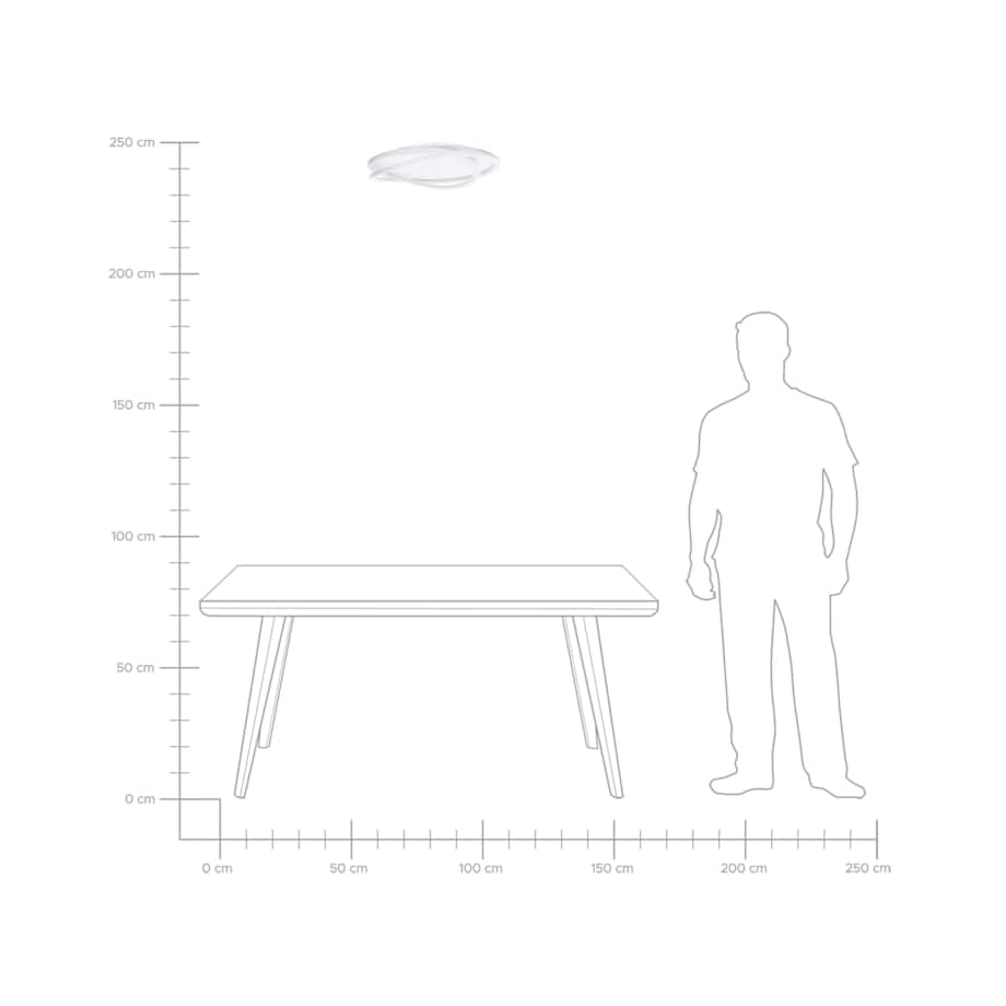 Lampa sufitowa LED biała LEYLAN