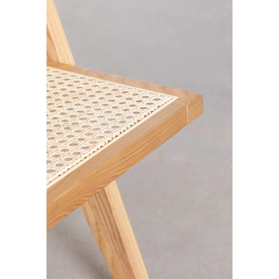 Fotel drewniany z plecionką wiedeńską Kiemer naturalny