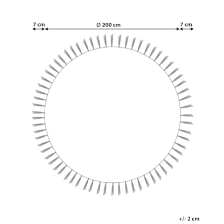 Dywan okrągły z juty 200 cm beżowy z brązowym MARTS