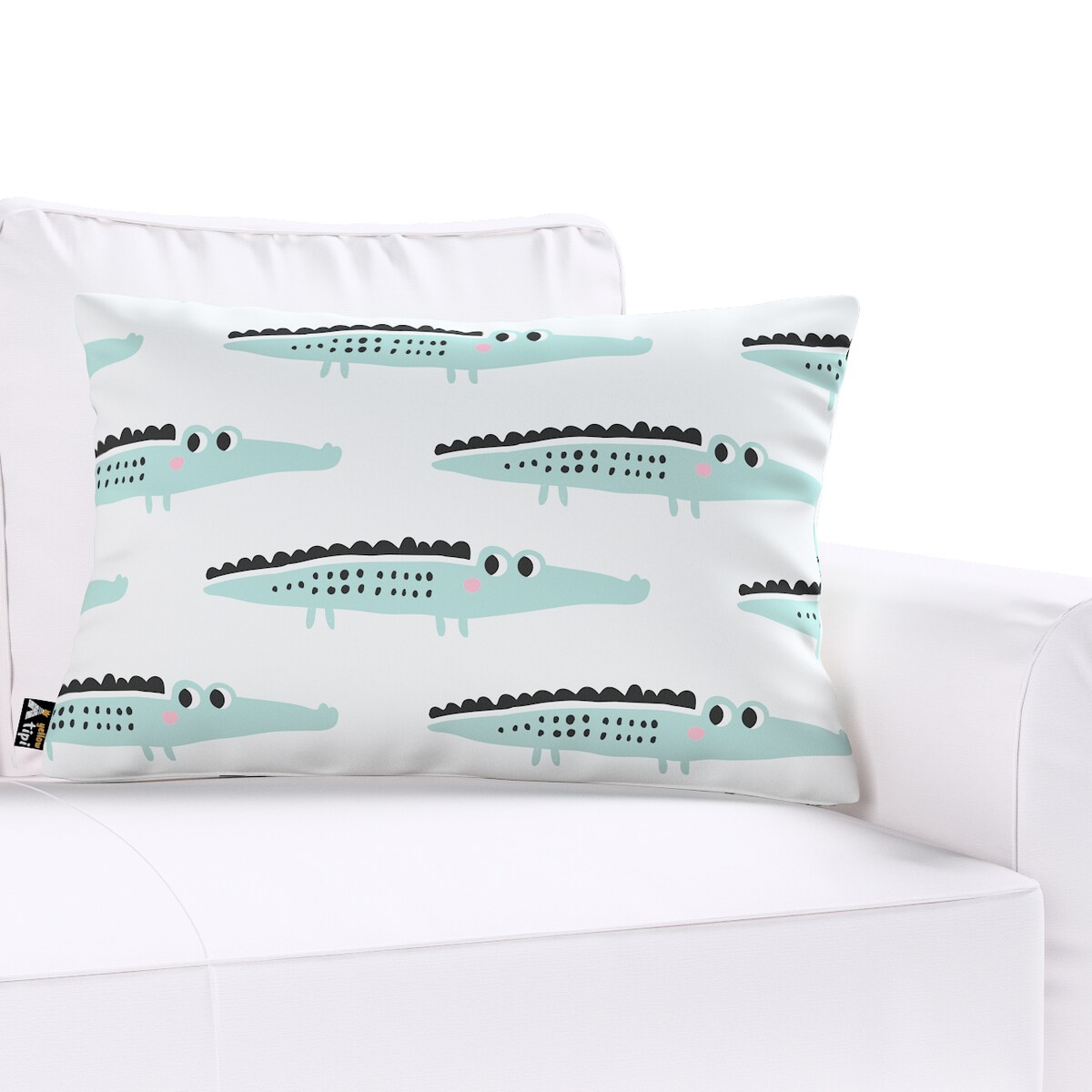 Poszewka Milly prostokątna 60x40 ecru-zielony