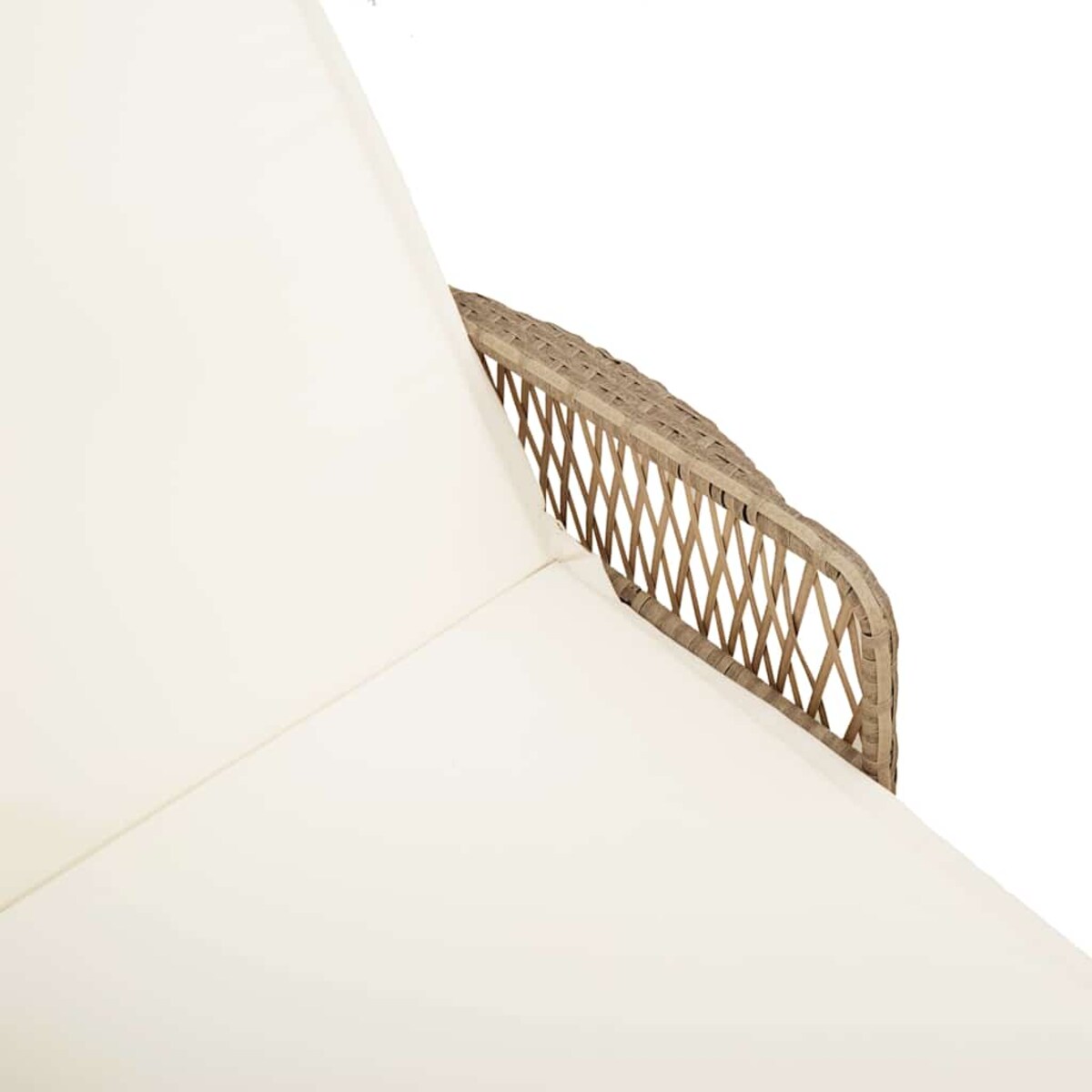 vidaXL Leżak z poduszką 2-osoba 2 pcs Beżowy 35 x 35 x 32cm polirattan