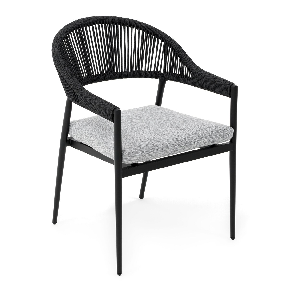 Zestaw mebli ogrodowych aluminiowe nowoczesne BELIZE LUX czarno szare