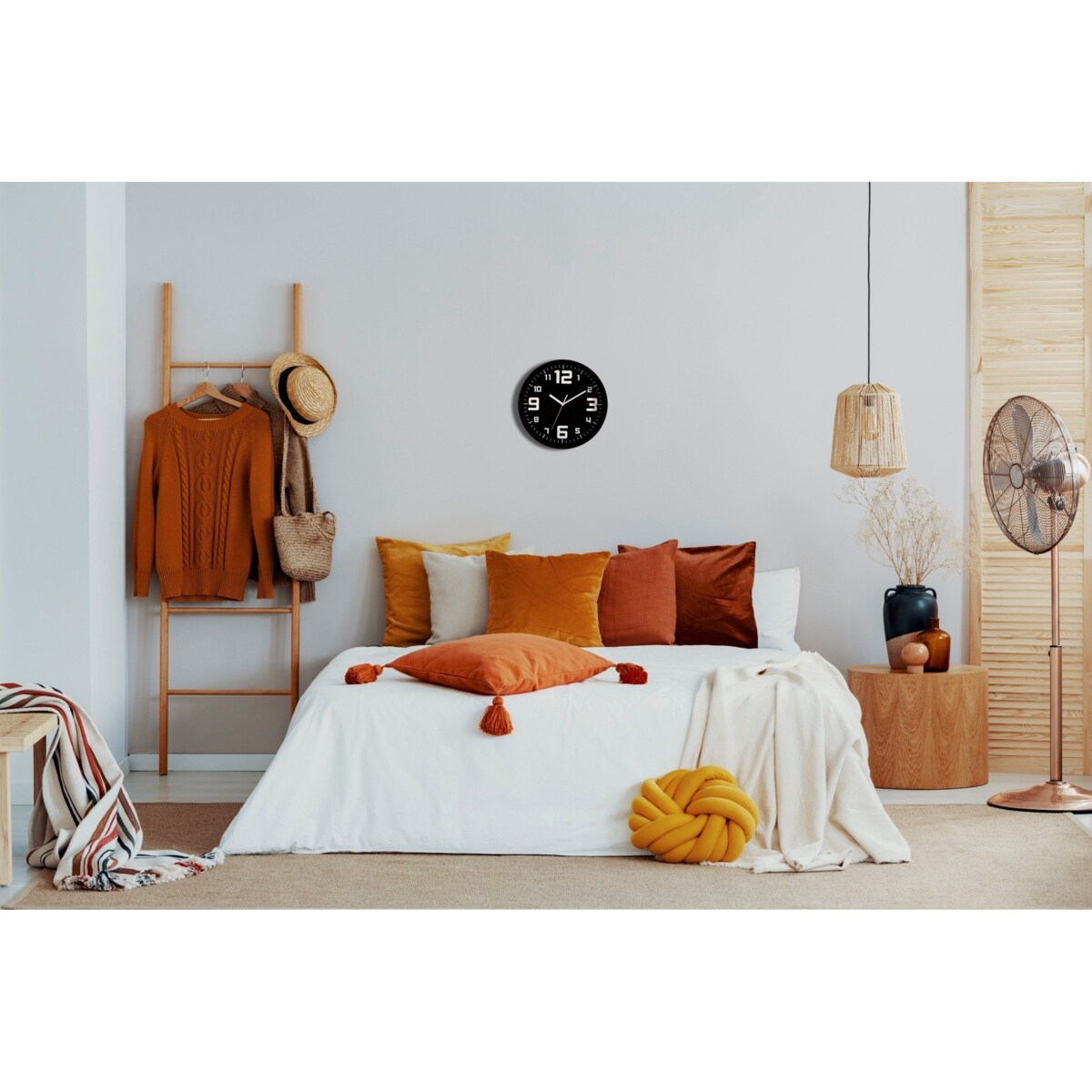 Okrągły plastikowy zegar ścienny, Ø 30 cm