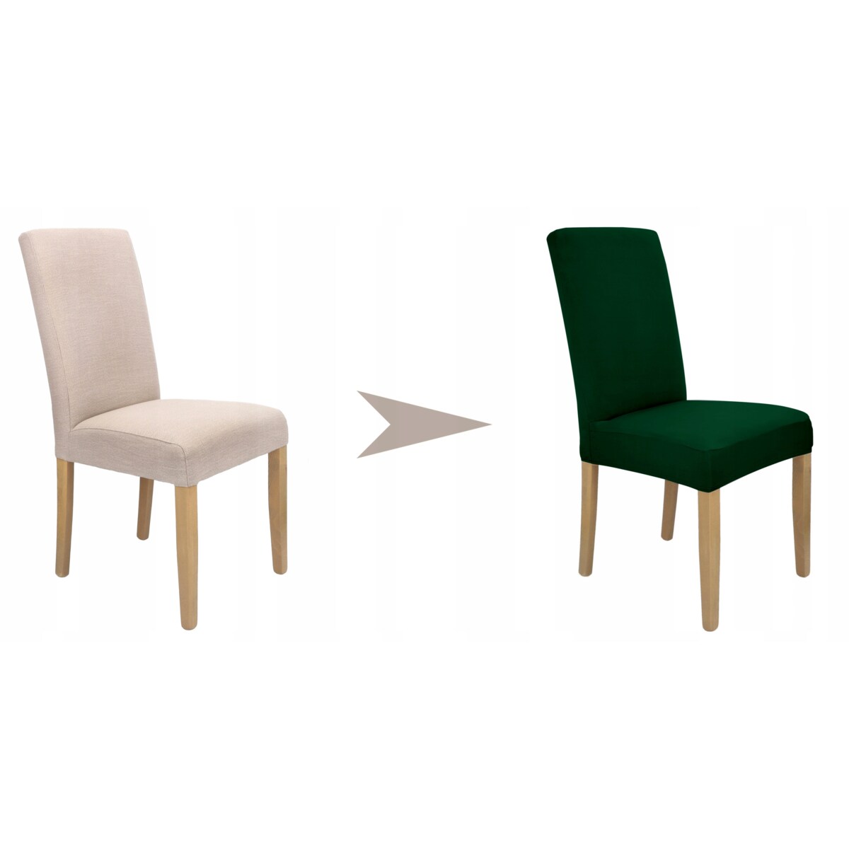 POKROWIEC NA KRZESŁO BUTELKOWA ZIELEŃ ELASTYCZNY [21CD2]