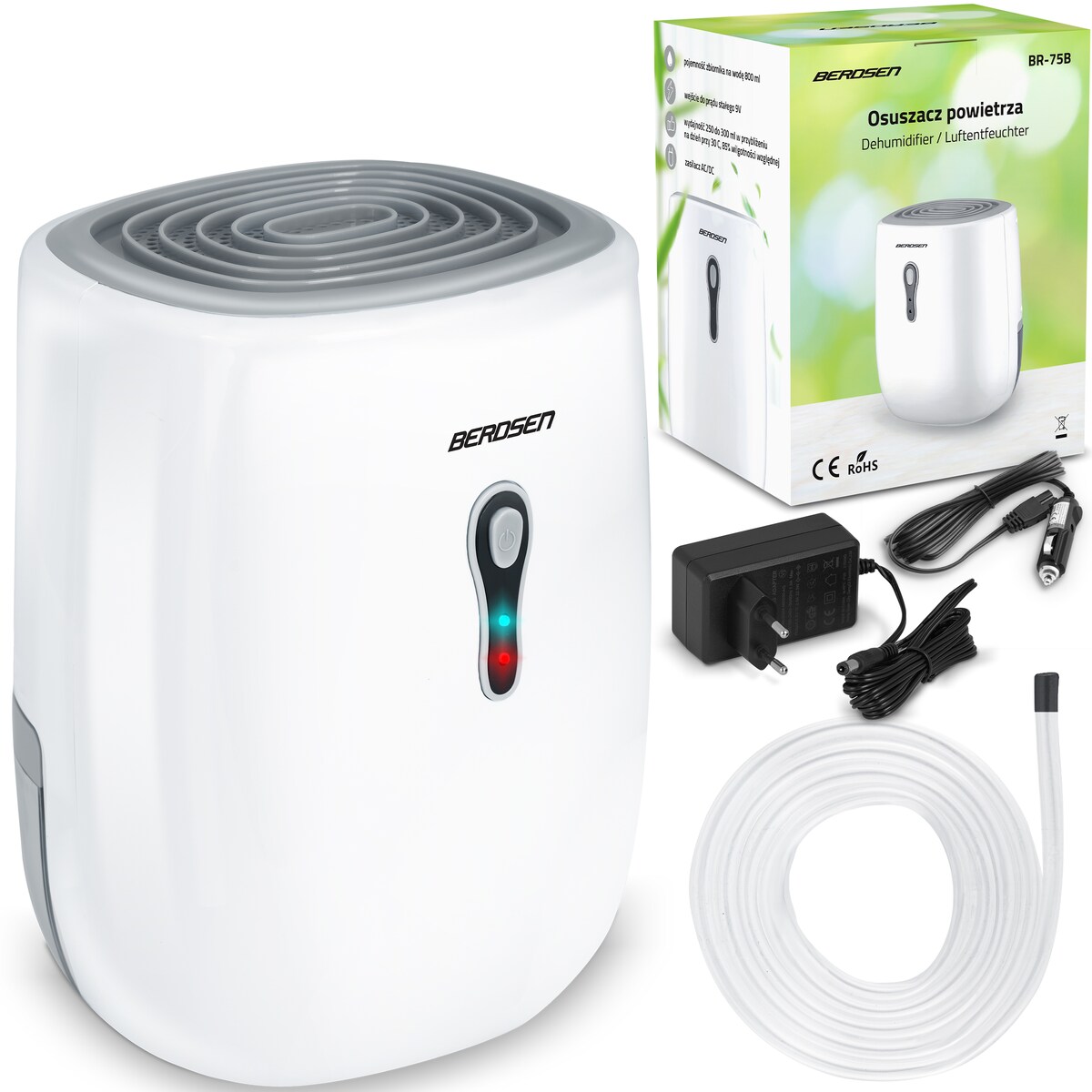 Osuszacz powietrza pochłaniacz wilgoci 800ml 23W Berdsen