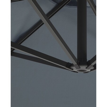 Parasol ogrodowy LED ⌀ 285 cm szary CORVAL