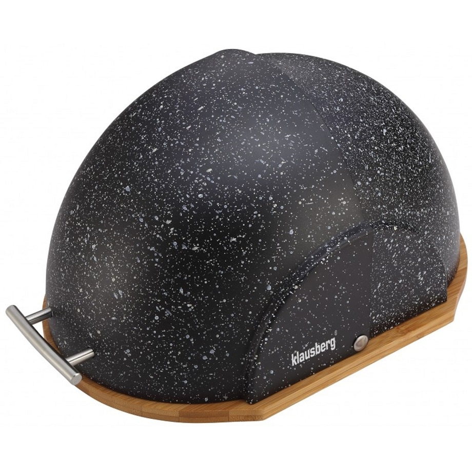 Chlebak bambusowo-akrylowy czarny marmurek KLAUSBERG