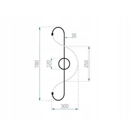 Kinkiet Lampa Ścienna Long Black Lina Led