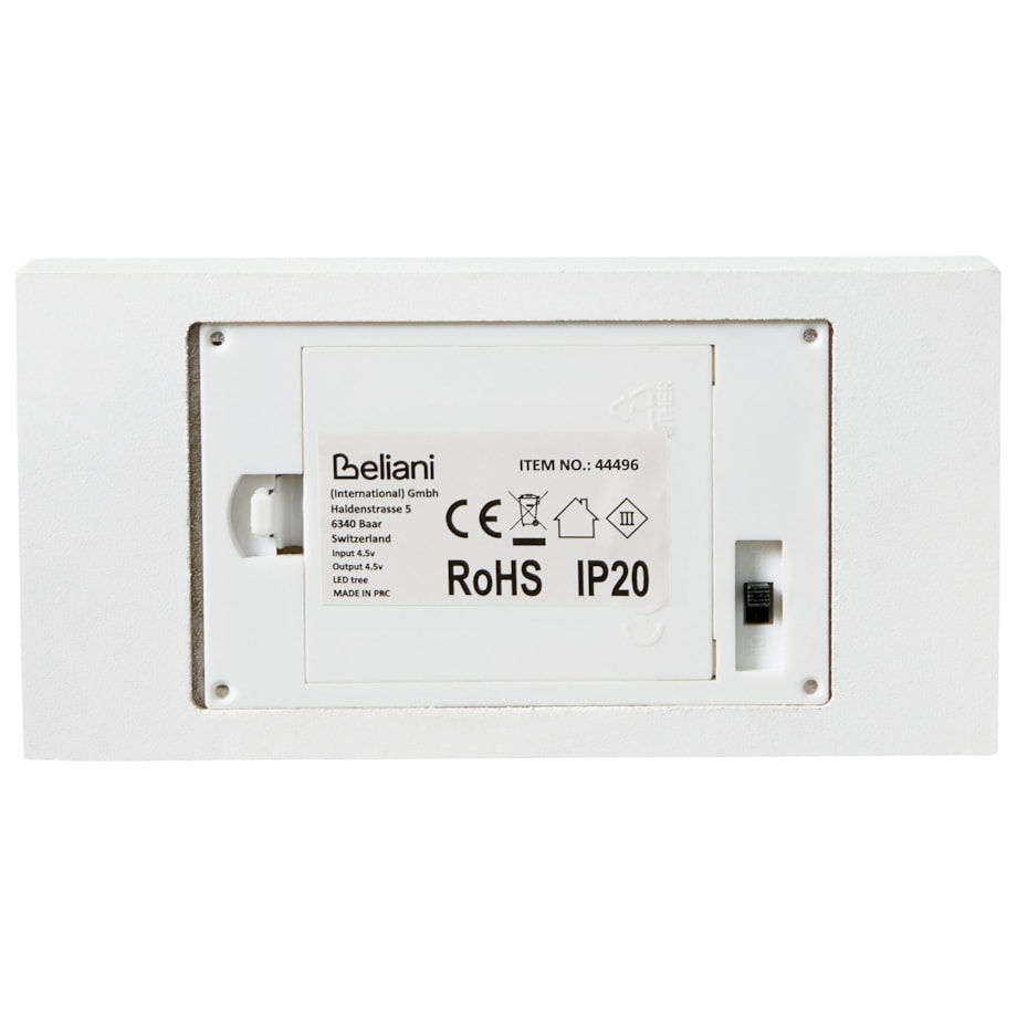 Dekoracja świąteczna LED FEMAN Choinka Renifer 36 cm Biały