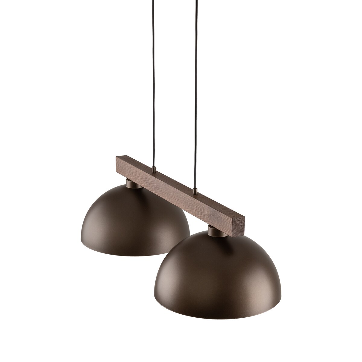 Lampa wisząca TK Lighting OSLO BROWN 4507, 2xE27, regulowana, industrialna, metal i drewno, brązowa