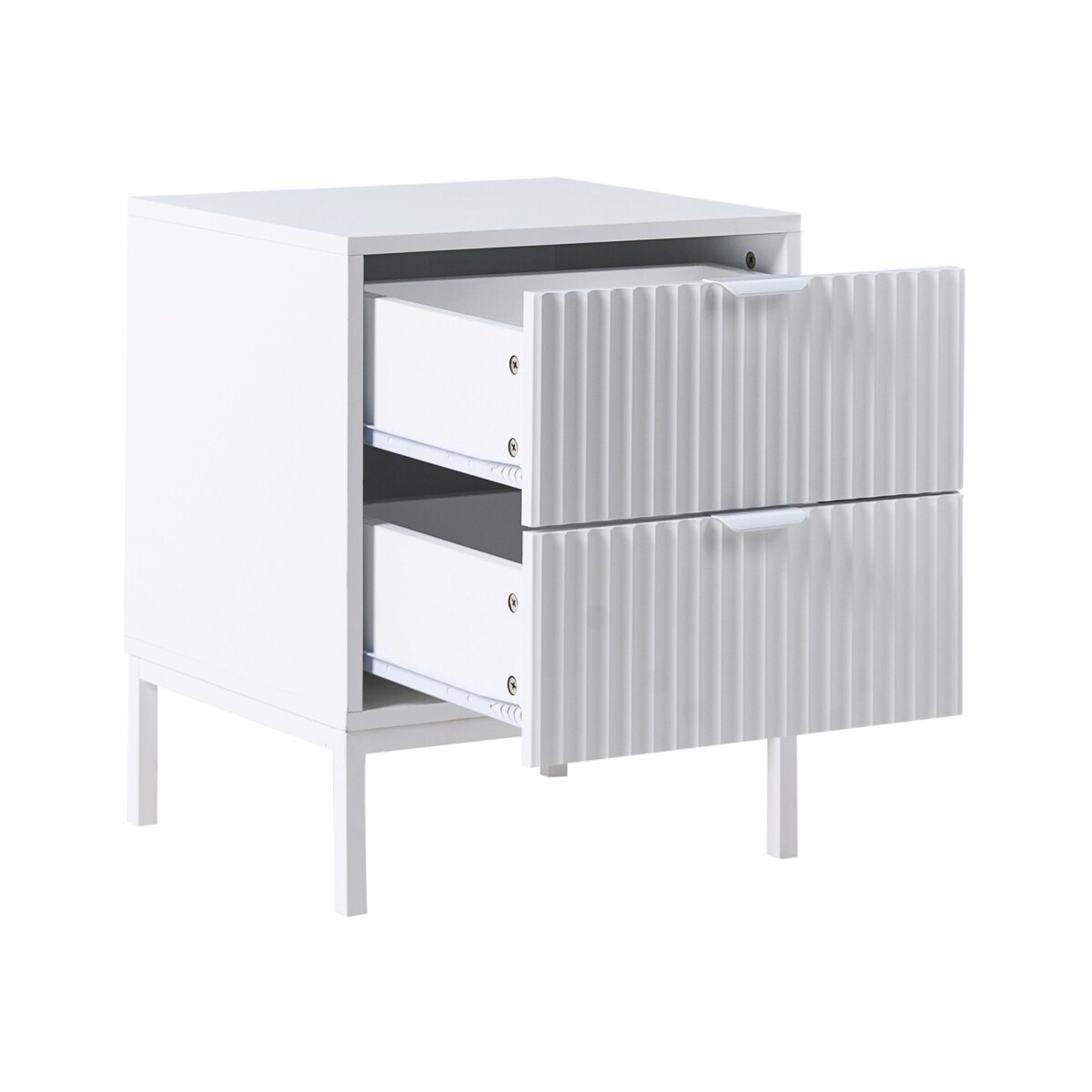 Szafka nocna 2 szuflady ADELAIDE Biały