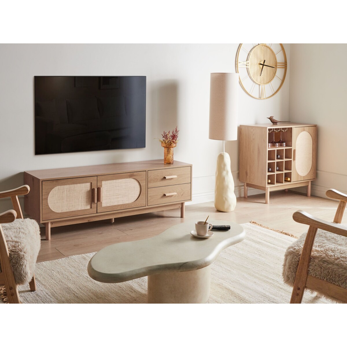 Szafka RTV COSTELLO Jasnobrązowy