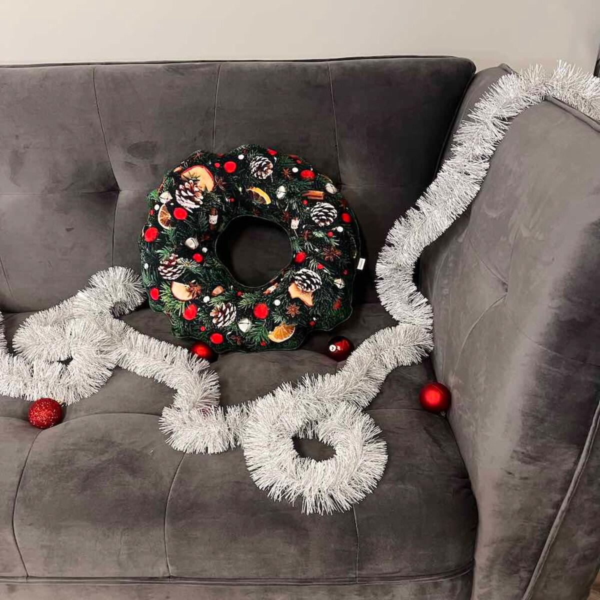 Poduszka Wianek mały świąteczny Boże Narodzenie