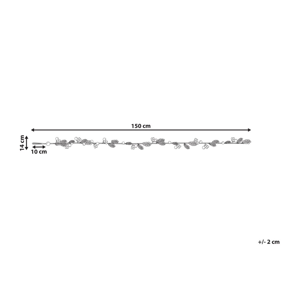 Świąteczna girlanda 150 cm czerwona TARIFA