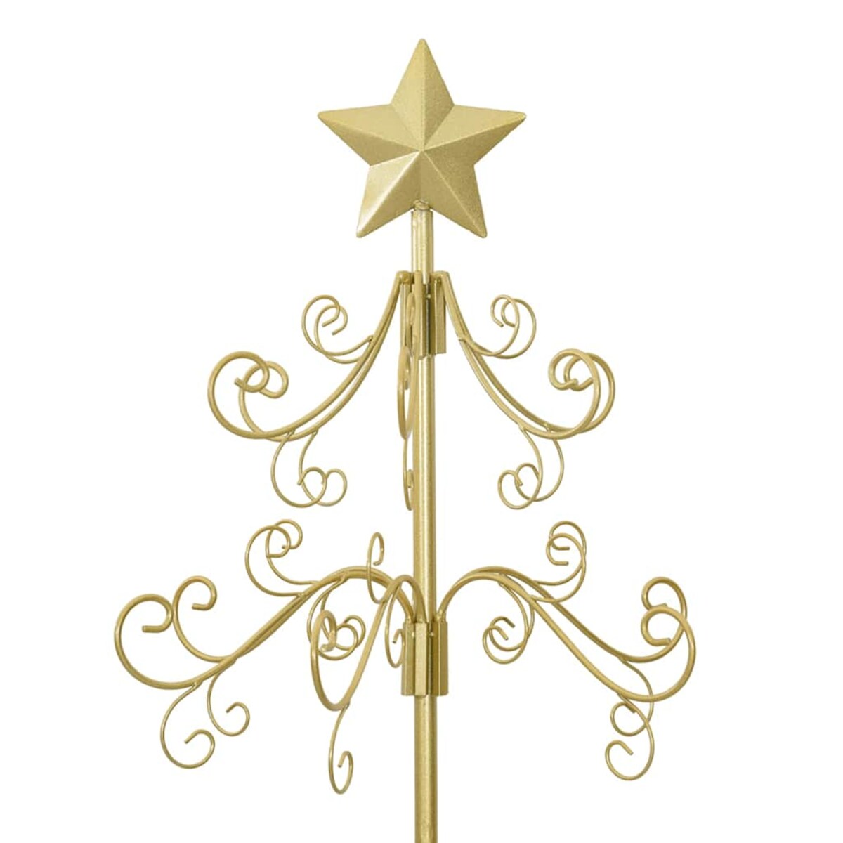 vidaXL Metalowa choinka świąteczna z podstawą złoty 150 cm