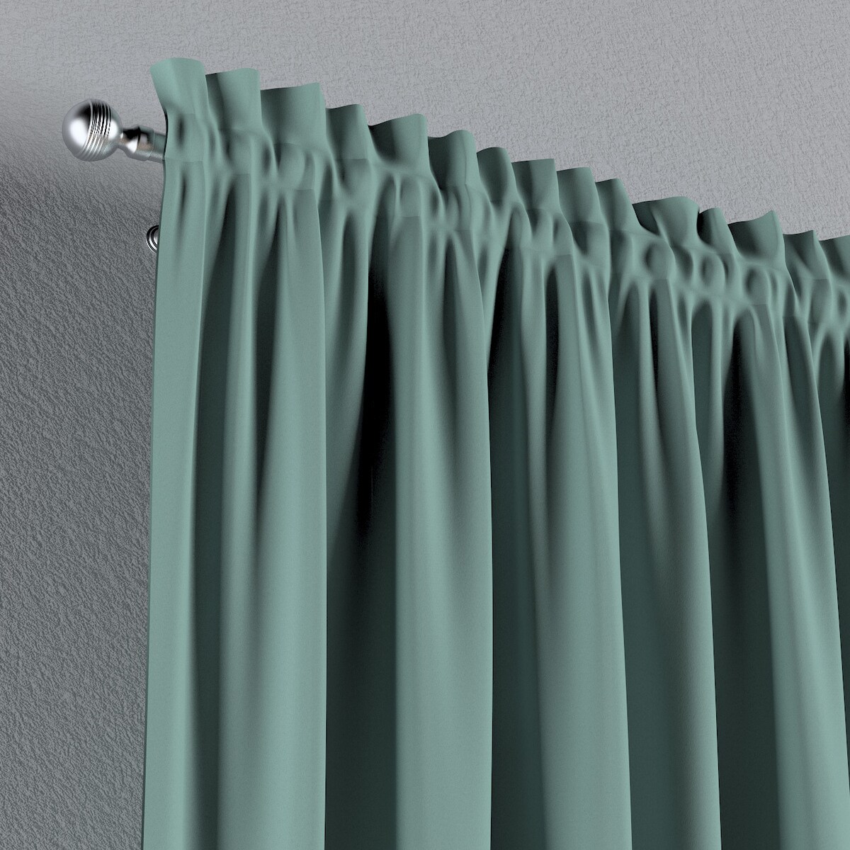 Zasłona na kanale z grzywką 1 szt. 130x260 miętowy