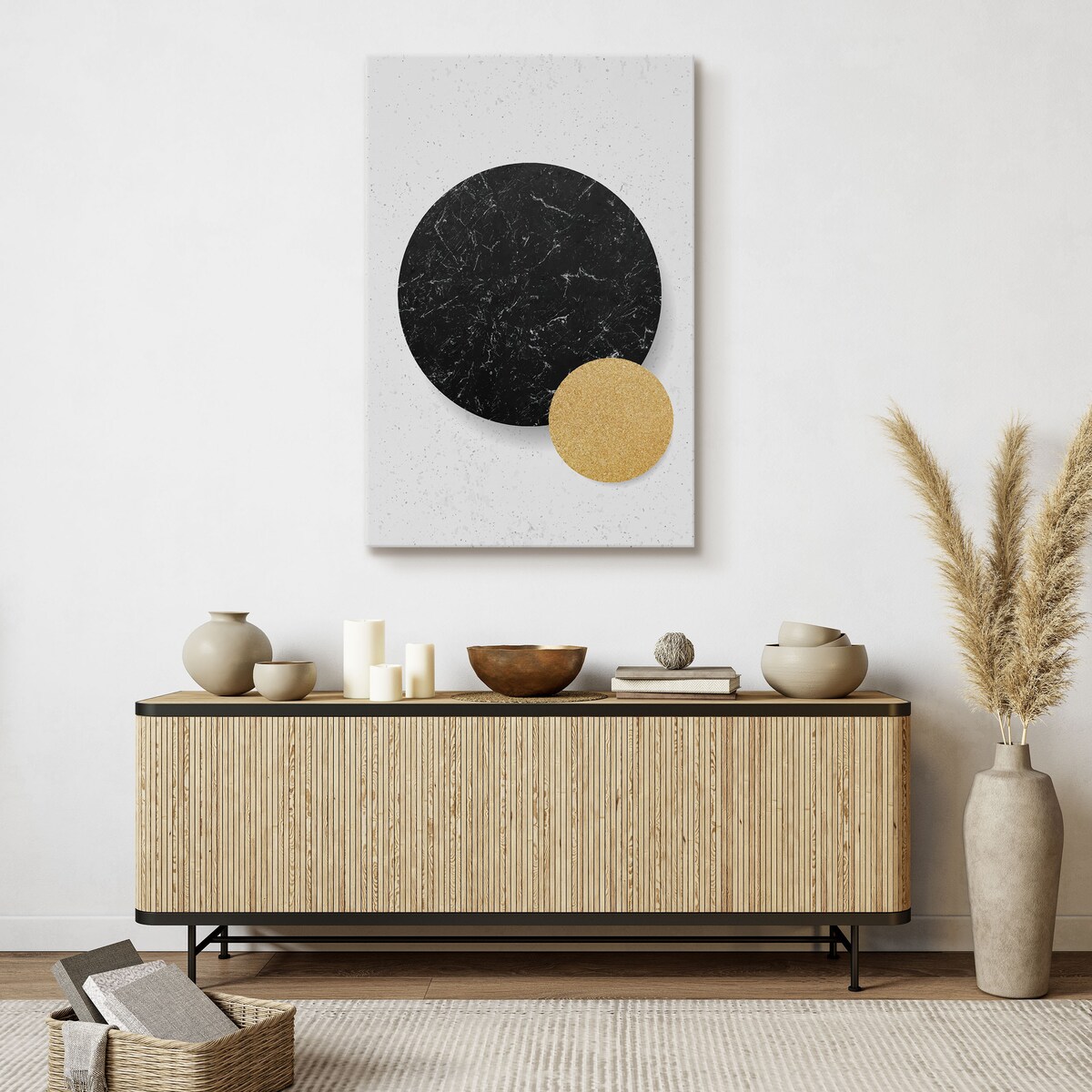 Obraz Marmur Koła Figury Geometryczne Styl Glamour 80x120cm