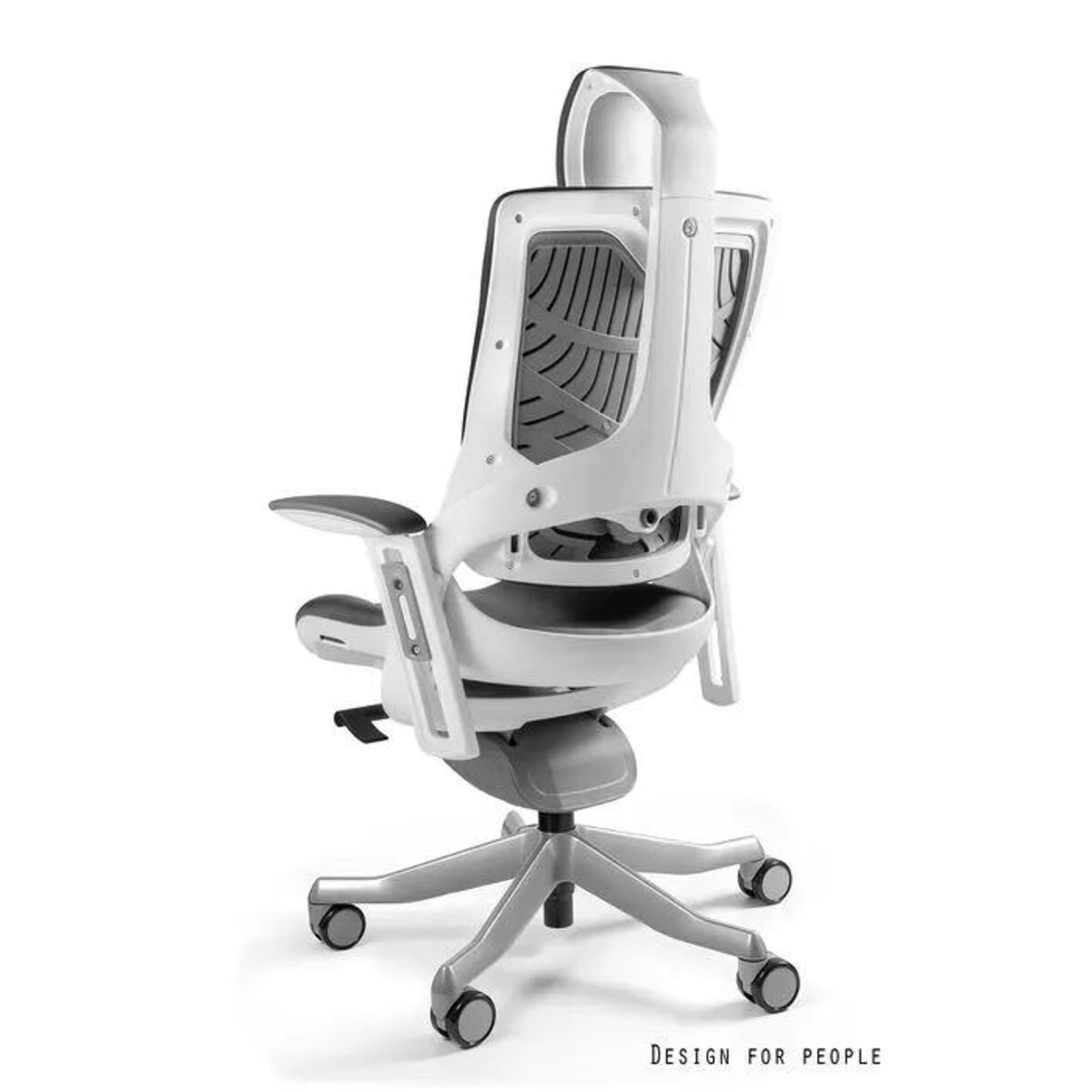 Fotel biurowy WAU 2 biały/czarny tkanina