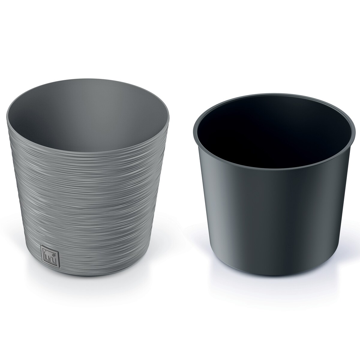 Doniczka Donica Ogrodowa 25 Cm Okrągła Na Taras Do Ogrodu Domu Szary