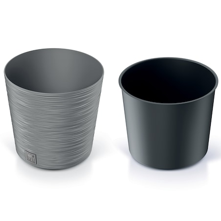 Doniczka Donica Ogrodowa 25 Cm Okrągła Na Taras Do Ogrodu Domu Szary