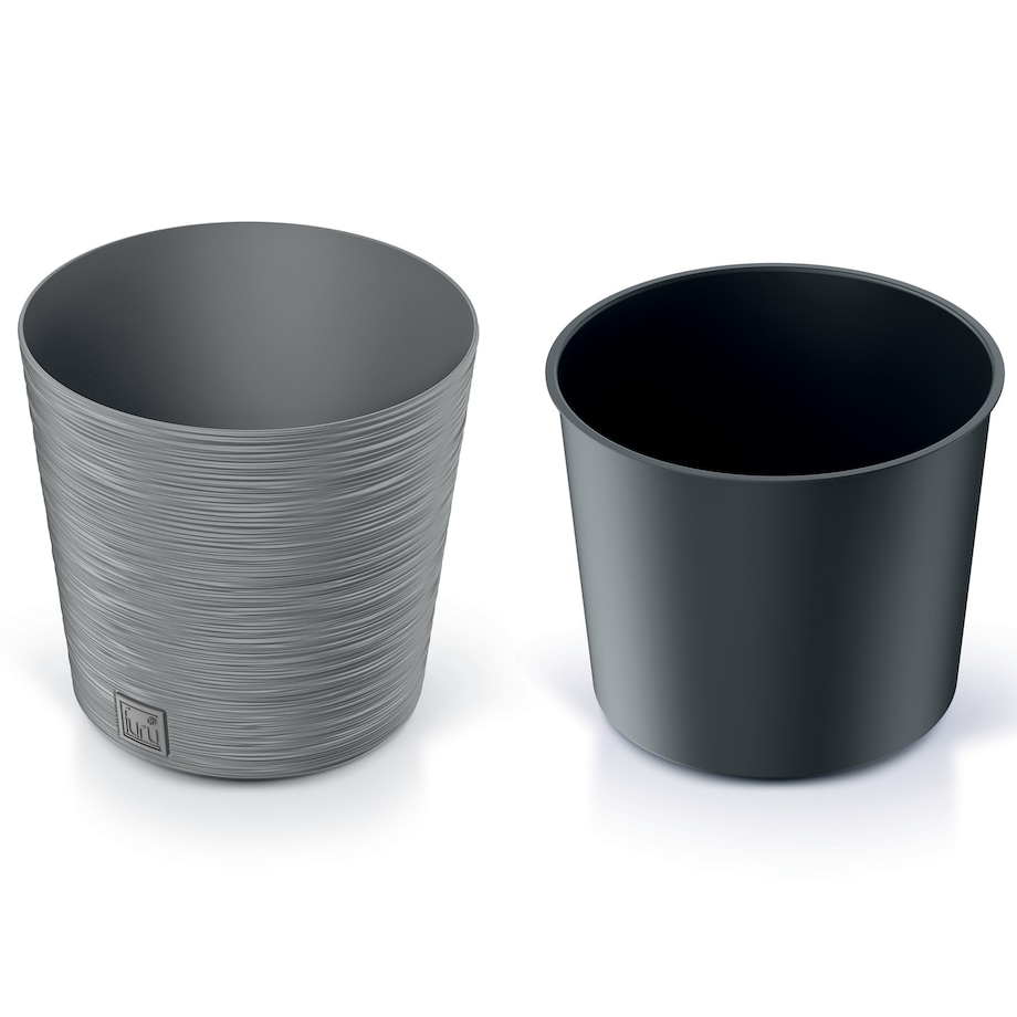 Doniczka Donica Ogrodowa 25 Cm Okrągła Na Taras Do Ogrodu Domu Szary