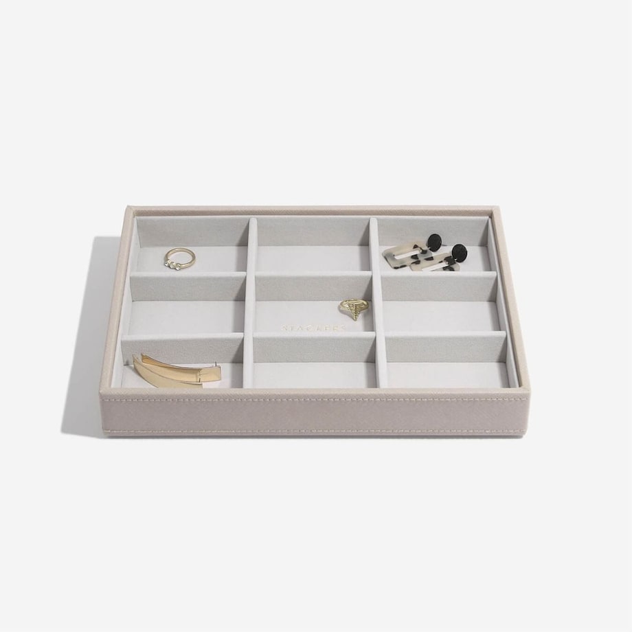 Szkatułka na biżuterię Stackers 9 komorowa classic taupe