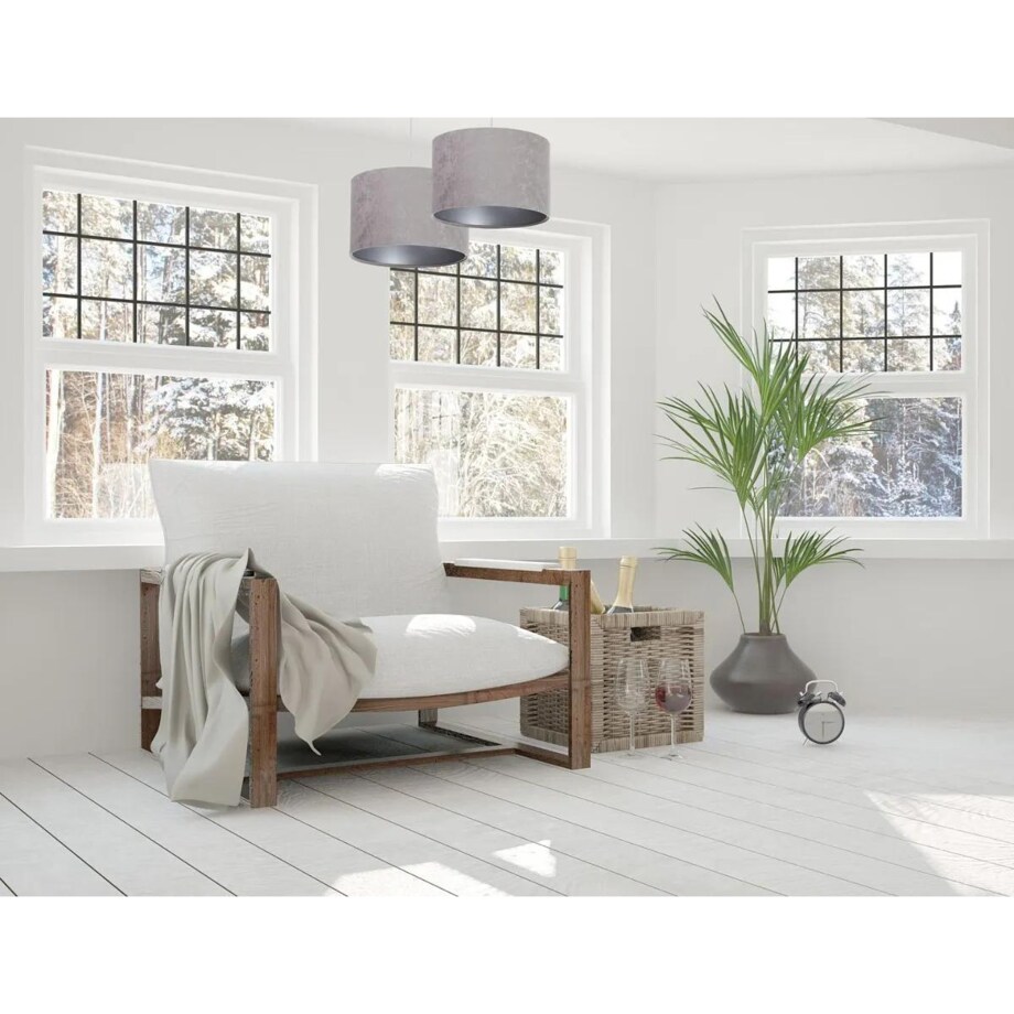 Lampa wisząca HOME 30 szara/srebrna