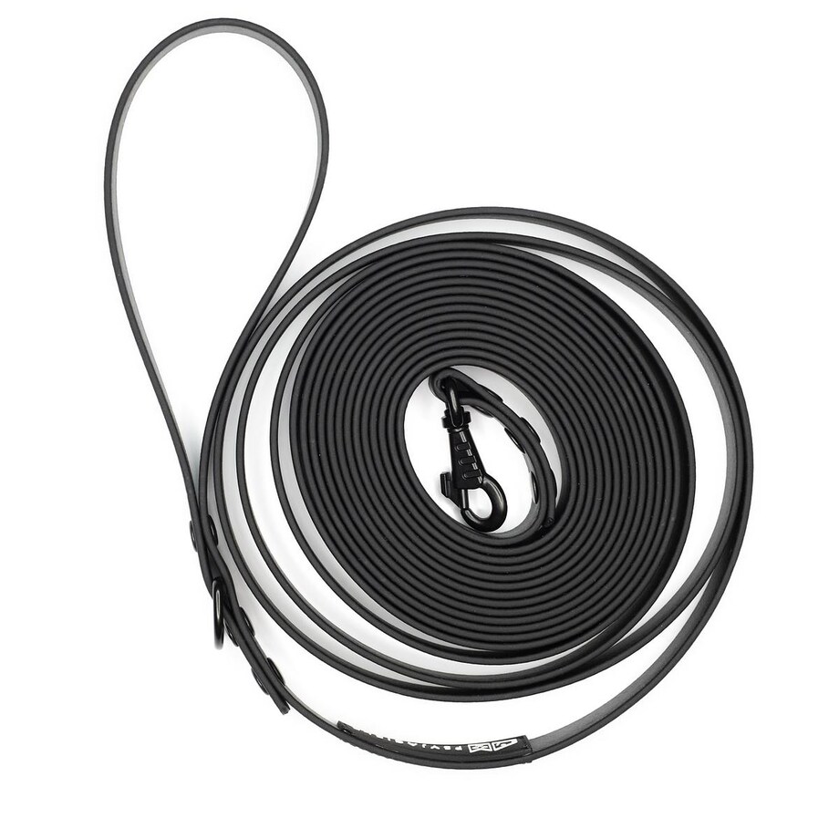 Smycz miejska Biothane® dla psa lub kota "Black AF" - Rozmiar: L, Szerokość taśmy: 16mm