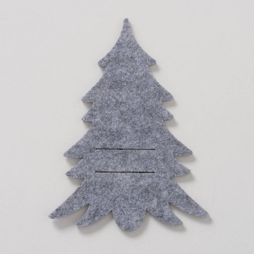 Filcowa kieszonka na sztućce FILZY w kształcie choinki