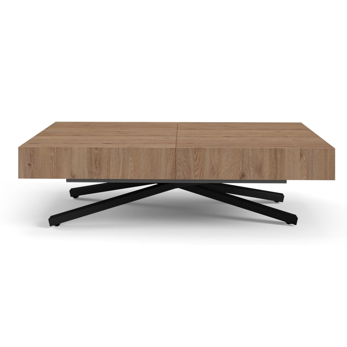 Ławostół Nowoczesny SIENNA, nogi X - Truffle Brown davos Oak