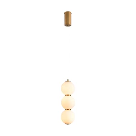Lampa wisząca PERLA LED białe kule 12 cm