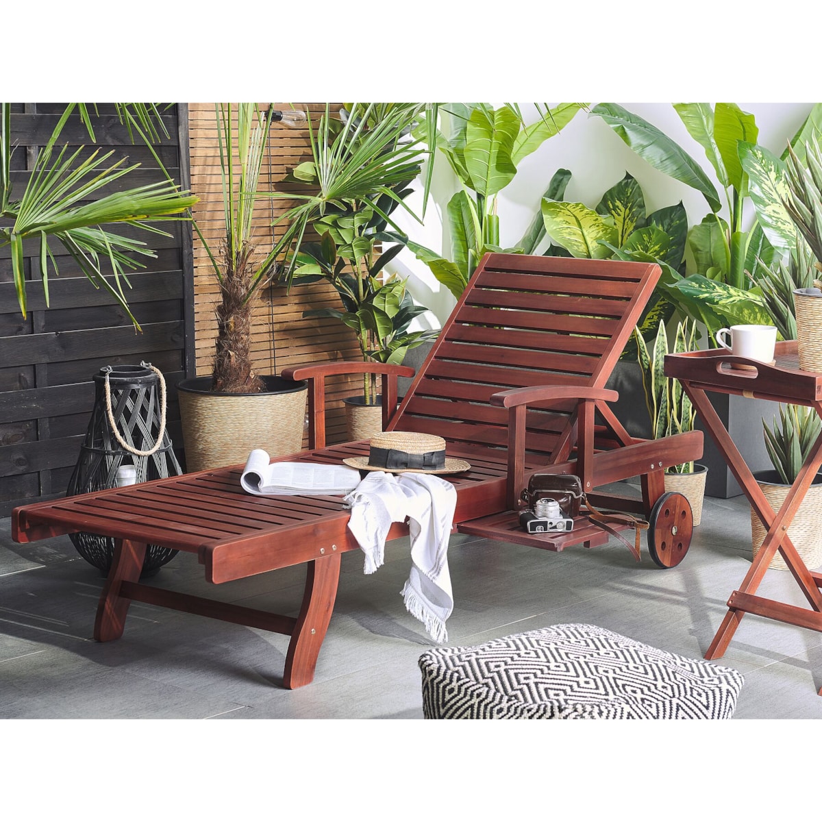 Leżak ogrodowy drewno akacjowe TOSCANA