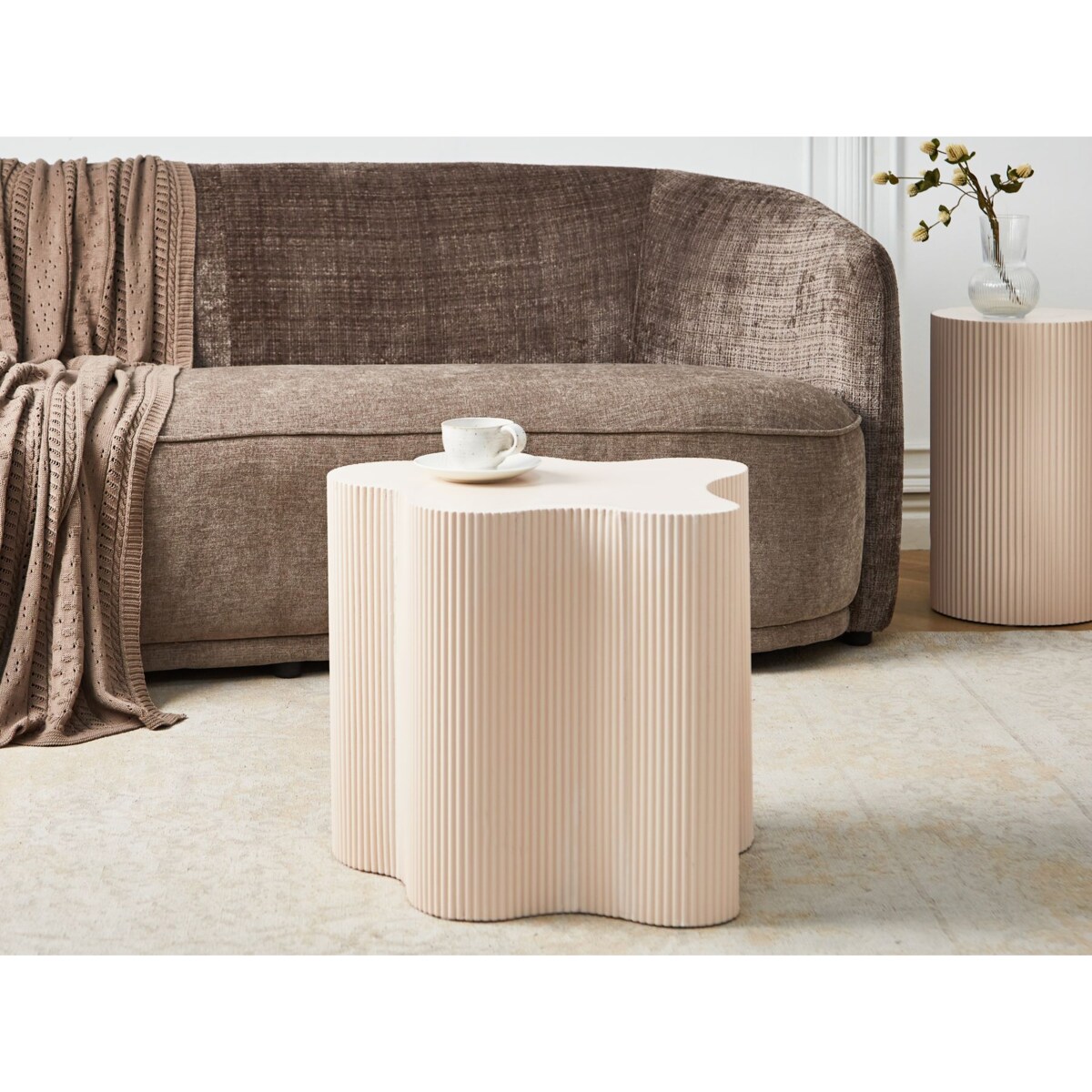 Stolik pomocniczy złamana biel PERRY