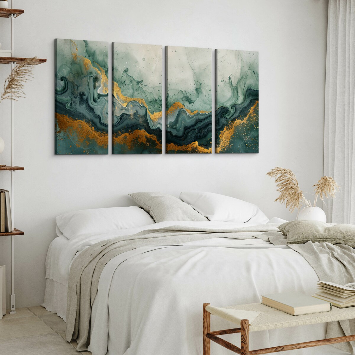 Obraz na płótnie Zielony marmur 120x60cm