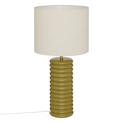 Lampa stołowa z ceramiki i tkaniny Vinus 69 cm