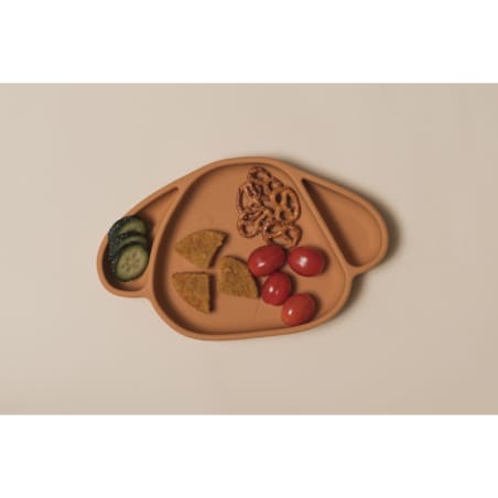 THE COTTON CLOUD silikonowy lunch box dla dzieci, Dog/Honey