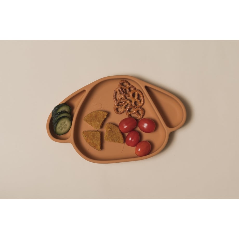 THE COTTON CLOUD silikonowy lunch box dla dzieci, Dog/Honey