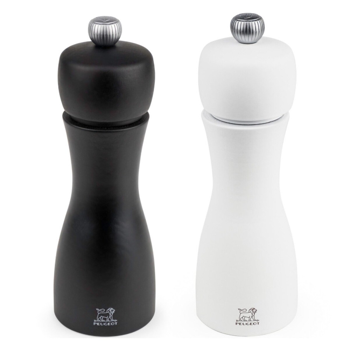 Zestaw 2 młynków do soli i pieprzu Tahiti biały/czarny, 15 cm, Peugeot