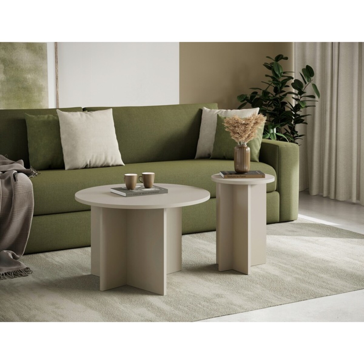 Zestaw Dwóch Stolików Do Salonu Kaszmir TAVO 70/35CM