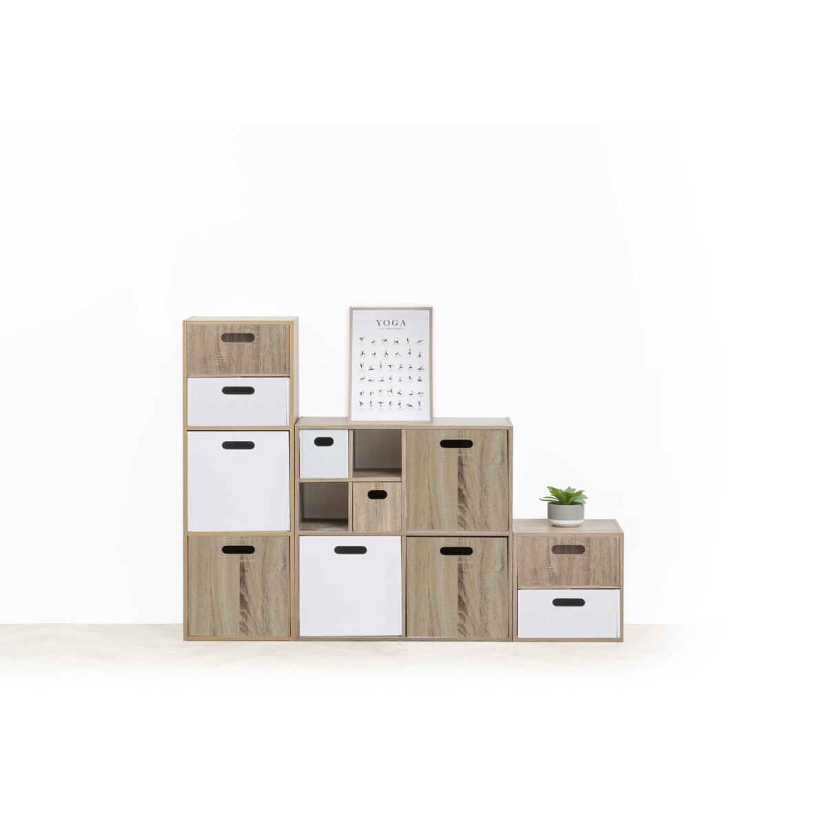 Pudełko do przechowywania z uchwytami STORAGE, 30 x 14,9 x 14,9 cm