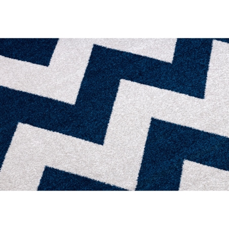 Dywan SKETCH - FA66 niebiesko/biały - Zygzak 280x370 cm