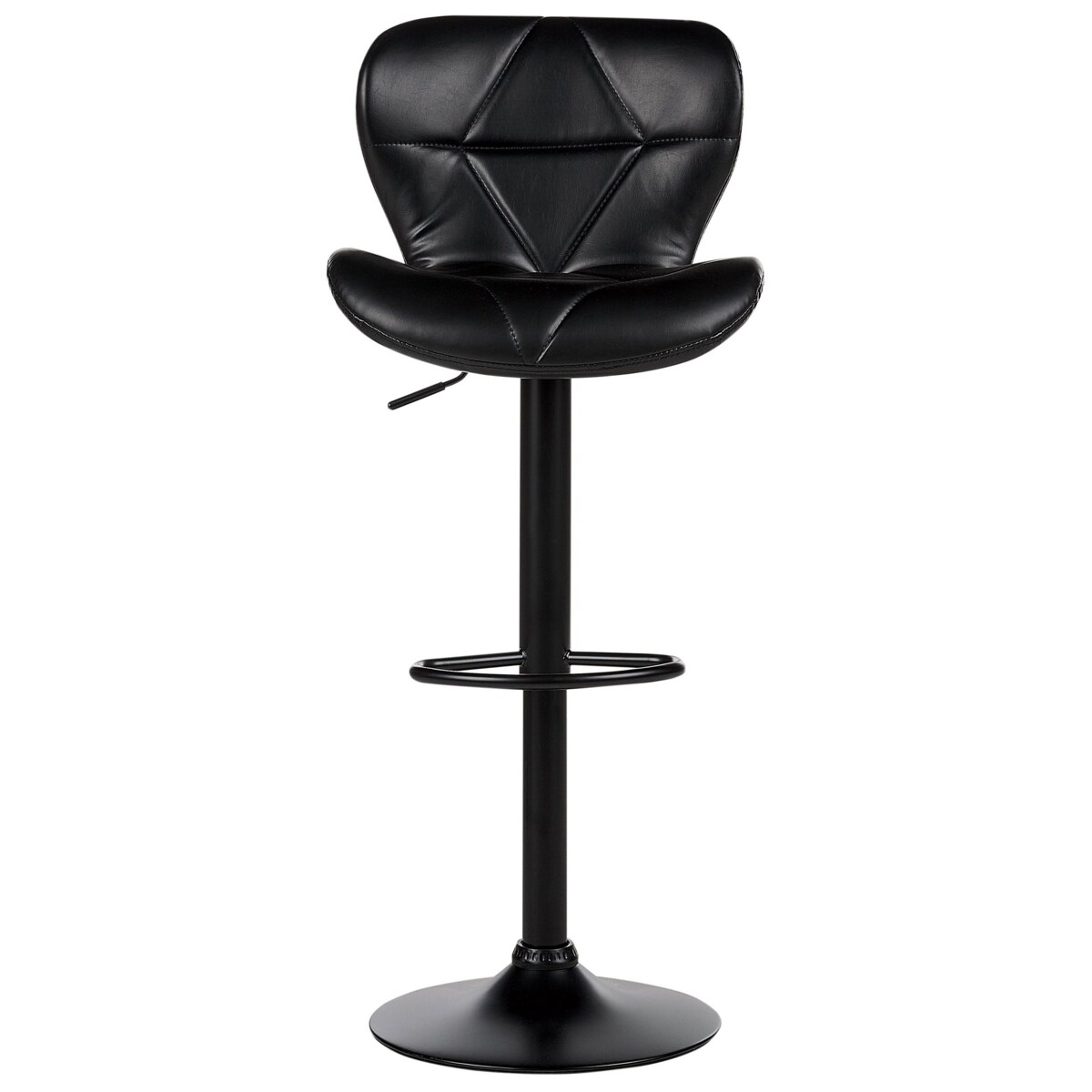 Zestaw 2 krzeseł barowych VALETTA Ekoskóra Obrotowy Czarny