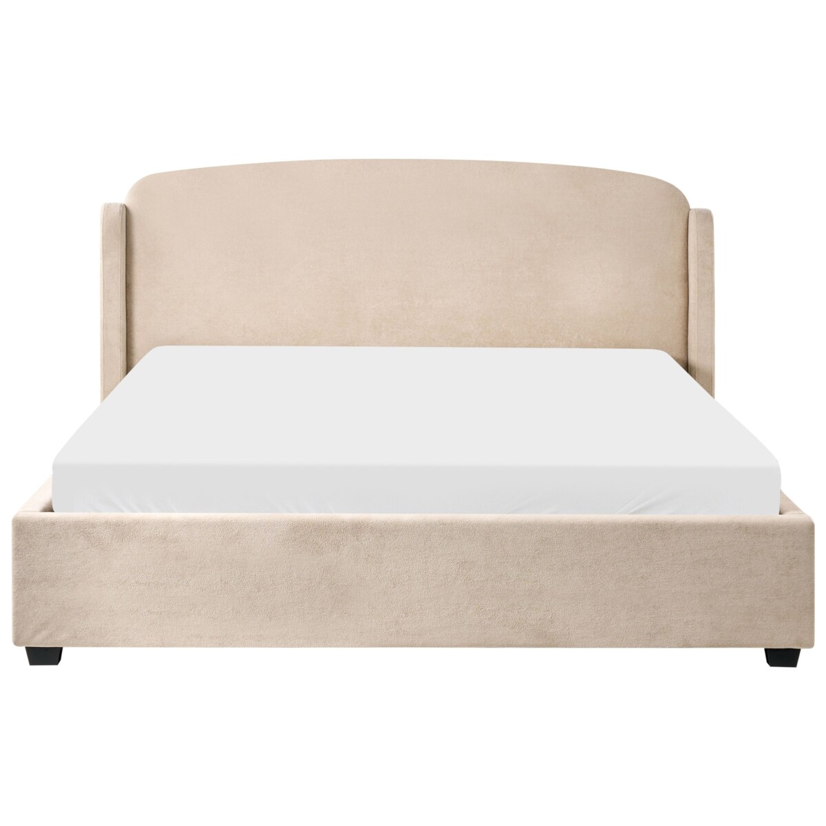 Łóżko z pojemnikiem BERNAY 180 x 200 cm Beżowoszary