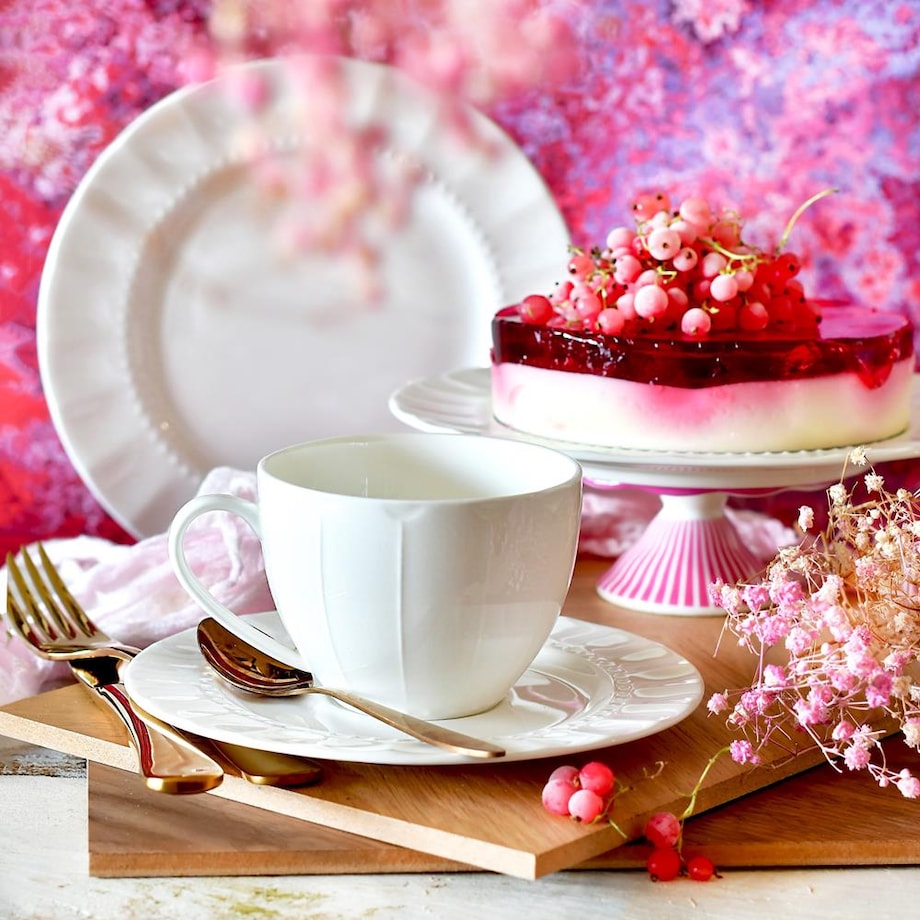 VILLA ITALIA Komplet filiżanek porcelanowych 260 ml 6 sztuk MATTINA