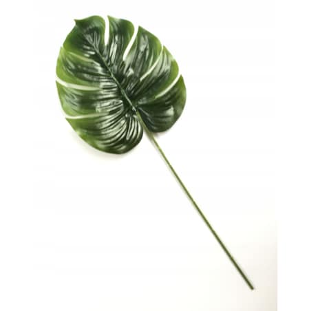 SZTUCZNY LIŚĆ gumowany ZIELONY na bukiet stroik 1x do wiązanki dodatek 40cm
