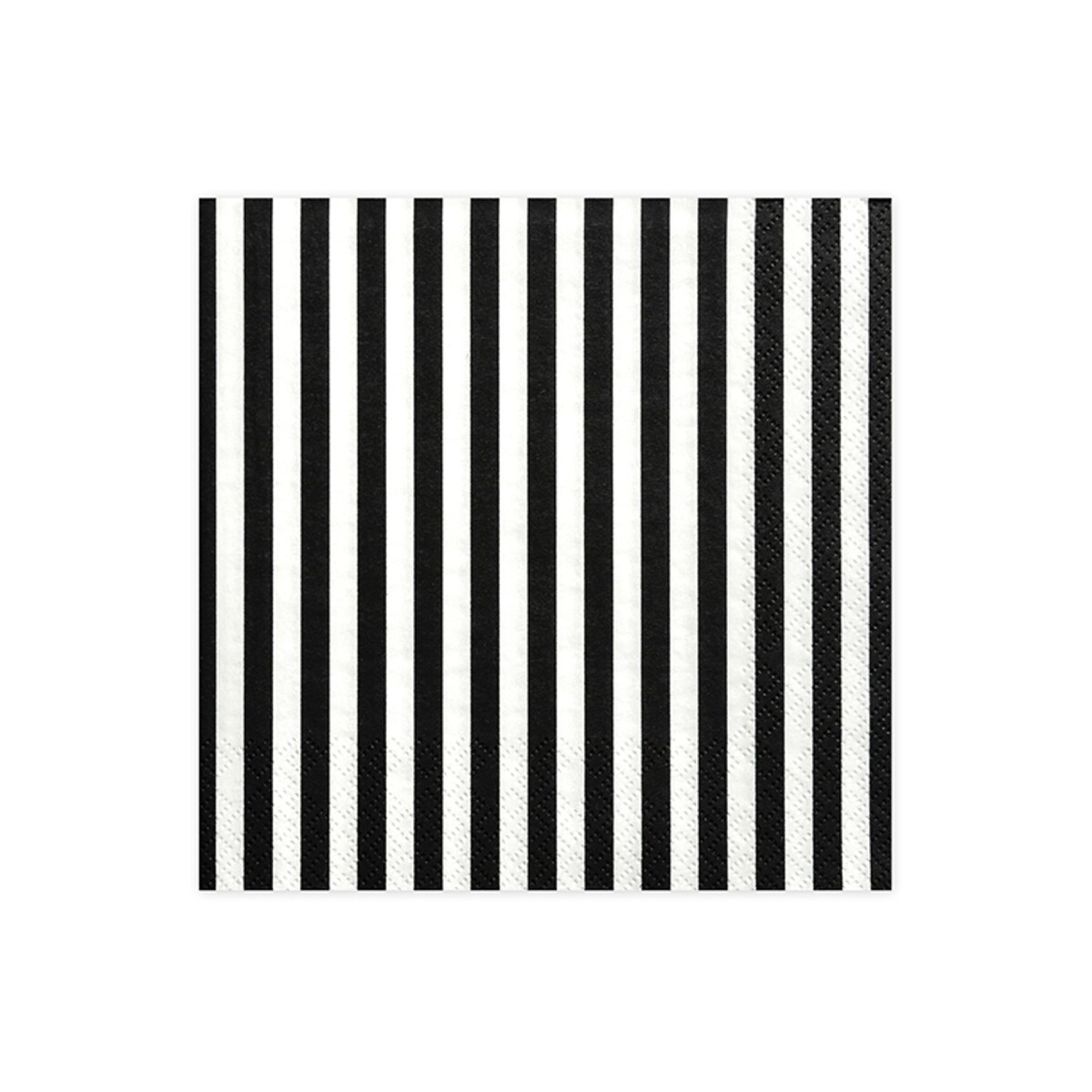 Serwetki Paski, czarny, 33 x 33cm (1 op. / 20 szt.)