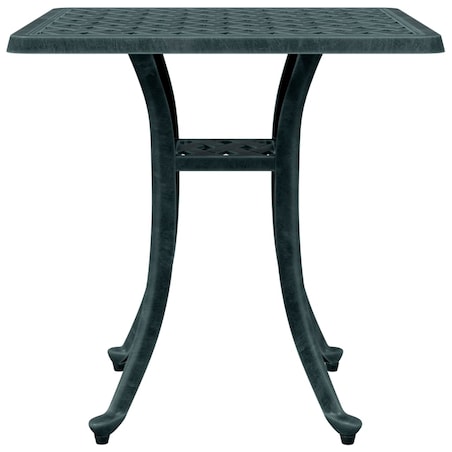 vidaXL Stolik ogrodowy, zielony, 53x53x53 cm, odlewane aluminium