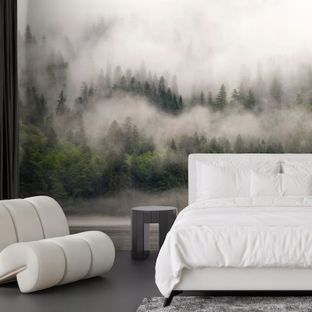 FOTOTAPETA 01-LAS_WE_MGLE DO SYPIALNI SALONU TAPETA ŚCIENNA 400x280