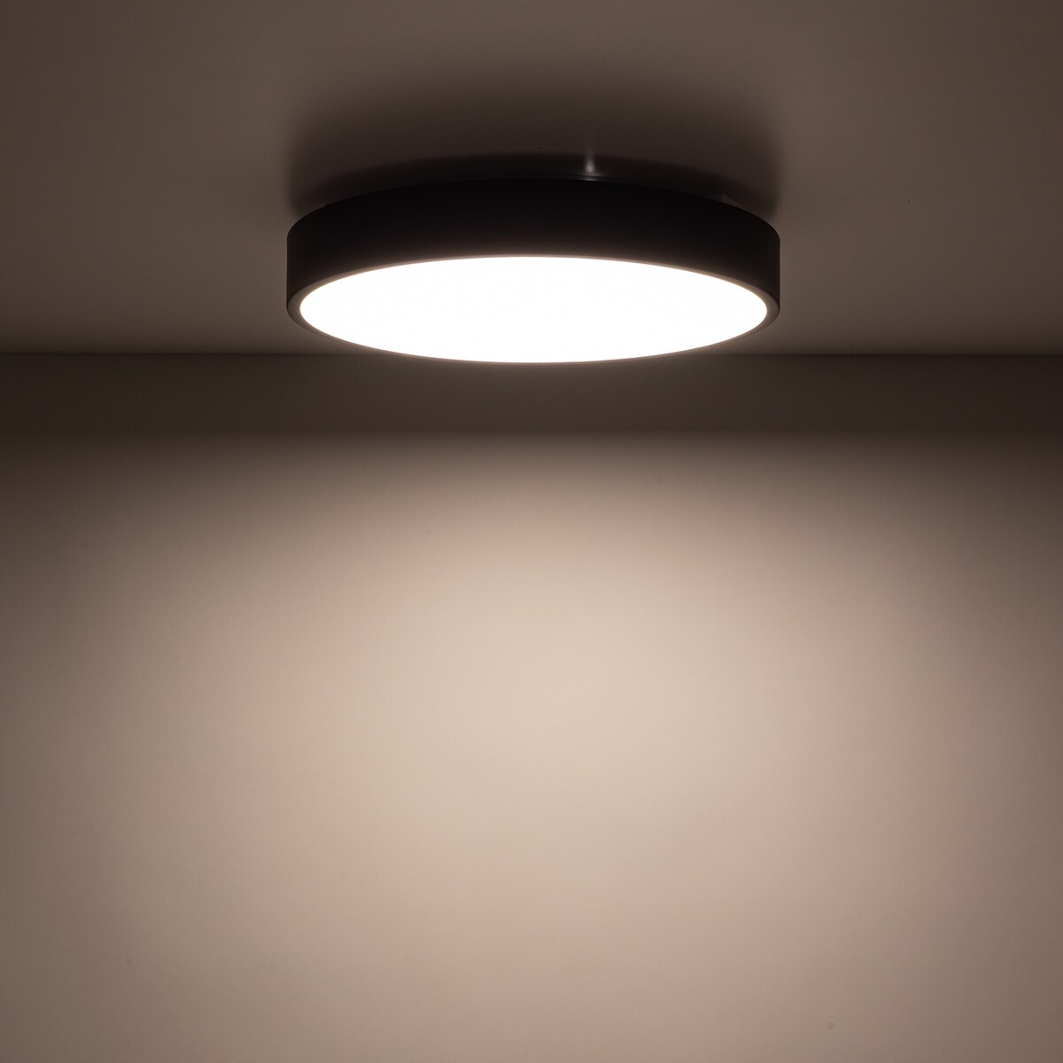 Lampa Sufitowa Łazienkowa Tk Lighting Velis Czarna Plafon Led 24W Ip54 Zmienna Barwa, Ściemniany